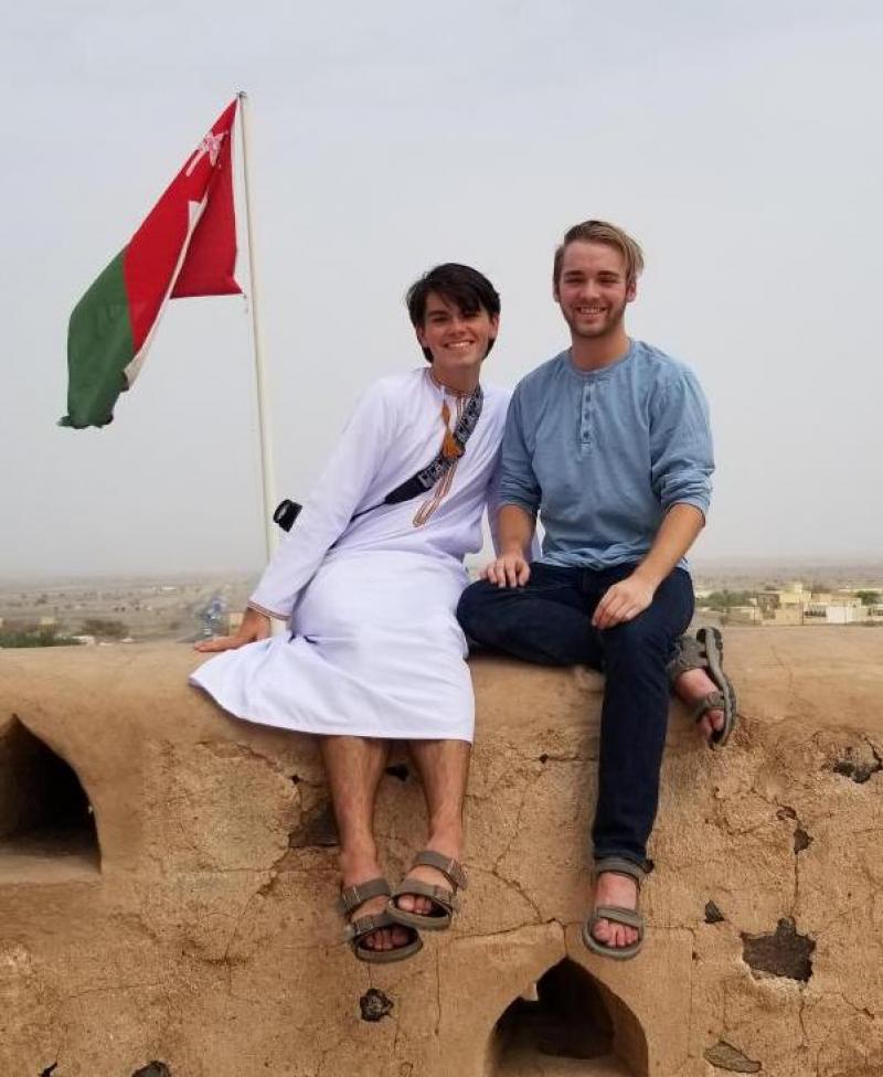 Loxley with Omani Boy Loxley with an Omani Boy
