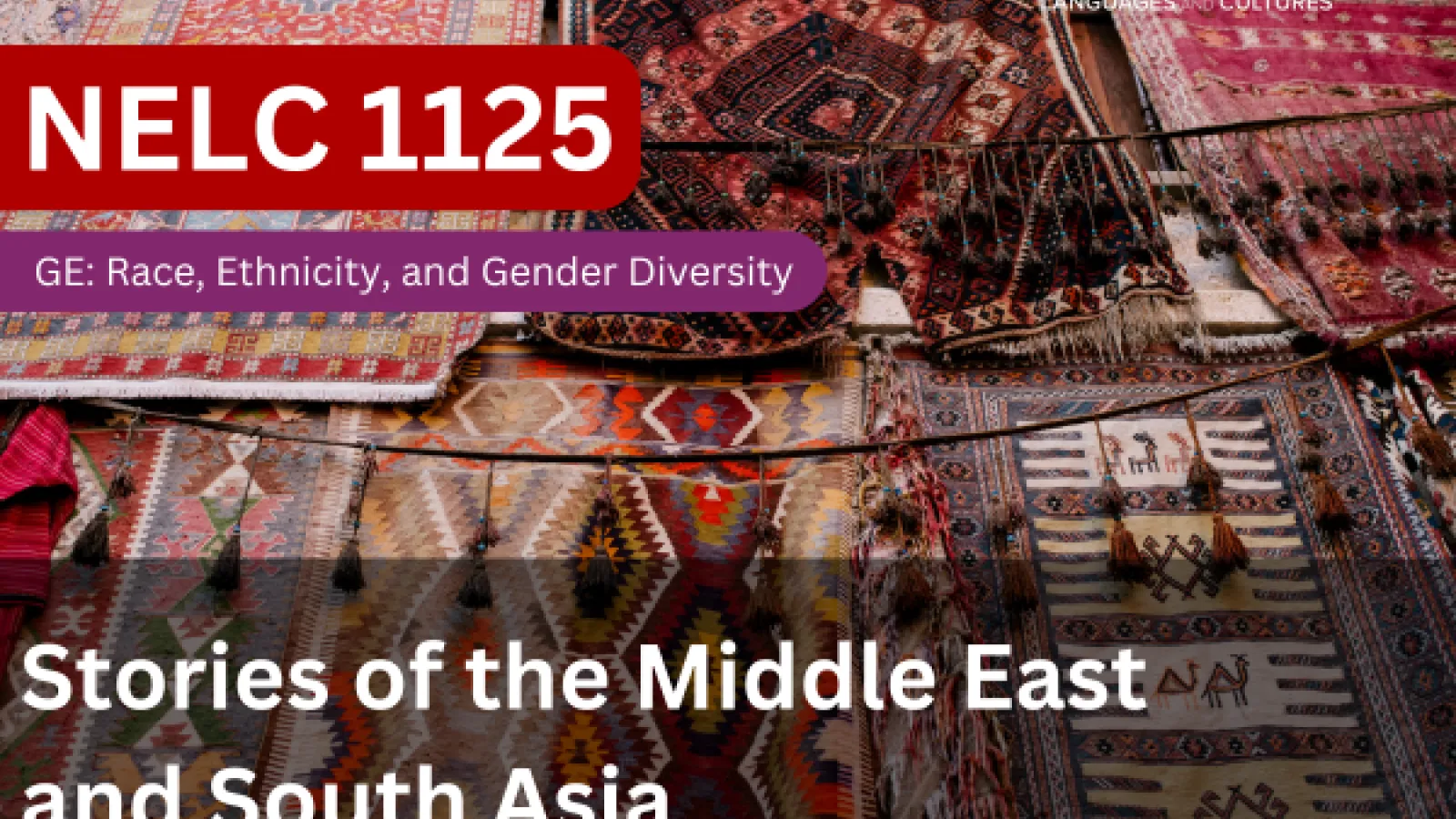 NELC 1125 - Stories of the Middle East and South Asia