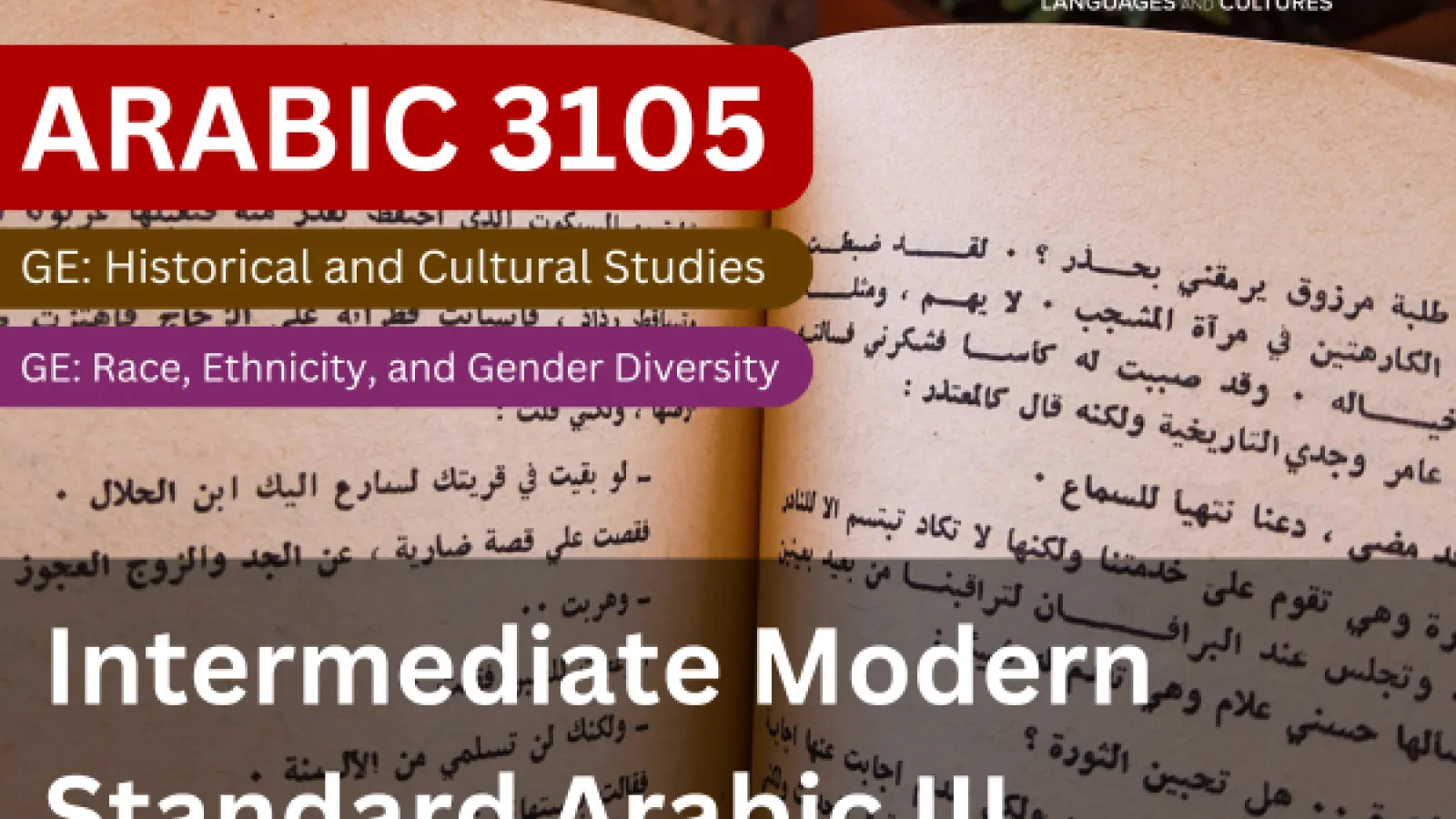 Arabic 3105 - Intermediate Modern Standard Arabic III