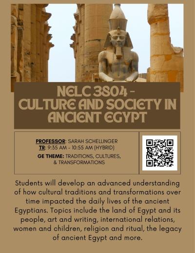 course flyer big Egyptian pillars