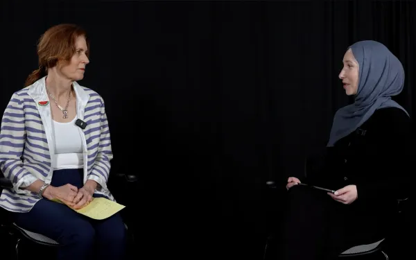 Professor McCorriston and Salma Albezreh