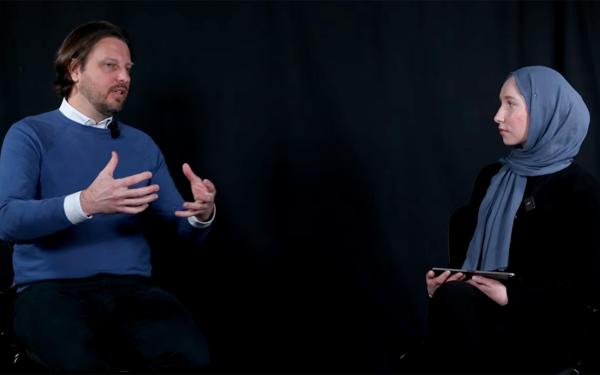 Professor Moore speaking with Salma on podcast