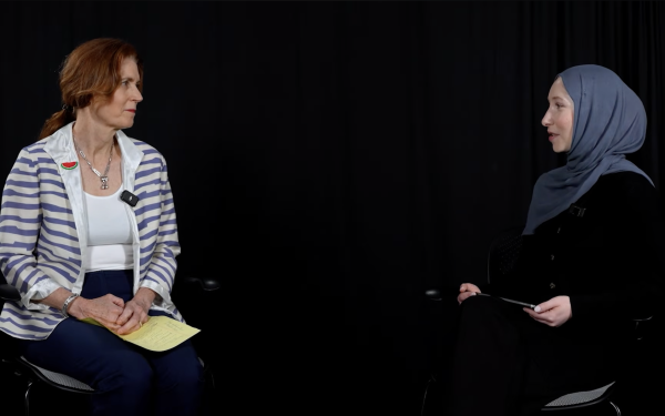 Professor McCorriston and Salma Albezreh