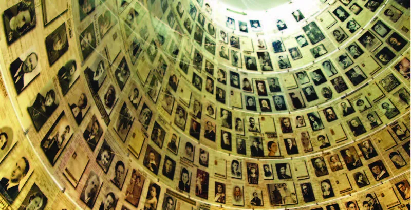 wall with pictures of people 