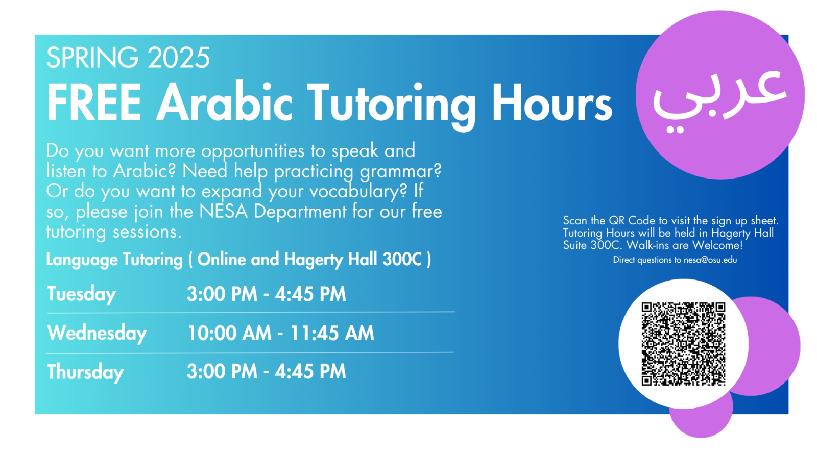 Arabic Tutoring Hours